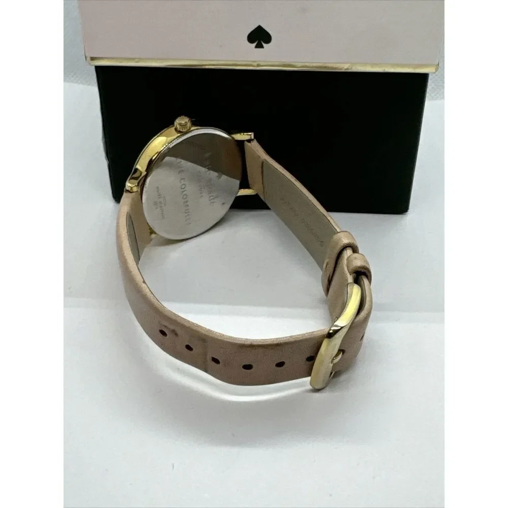 Kate Spade New York Metro 0073 Women's Beige Leather Analog Quartz Watch JNA159
